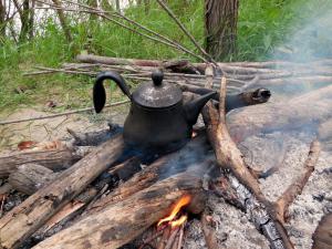 Костёр и чайник